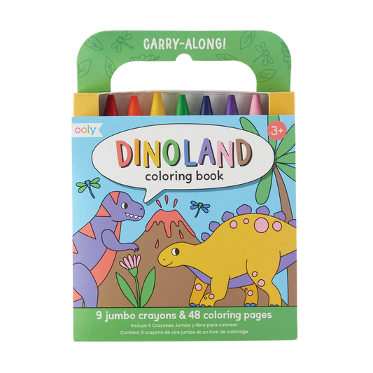 OOLY Carry Along Coloring Book Set: Dinoland