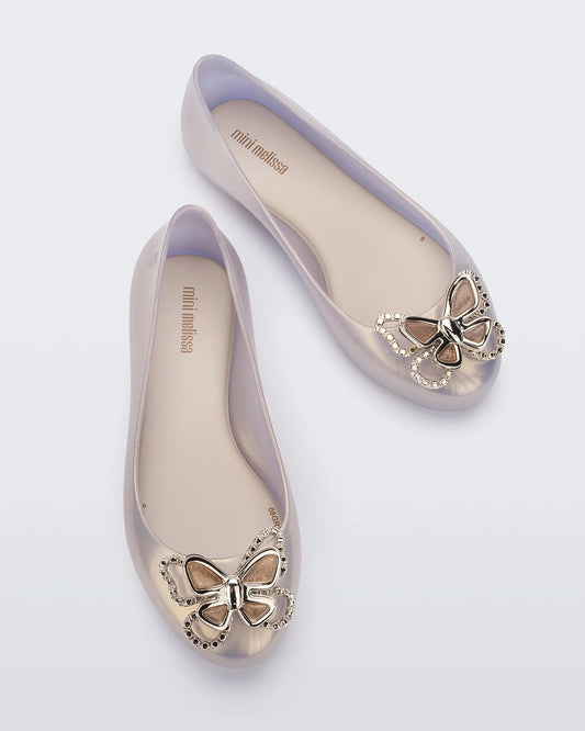Sweet Love Butterly Flats Pearly Gold