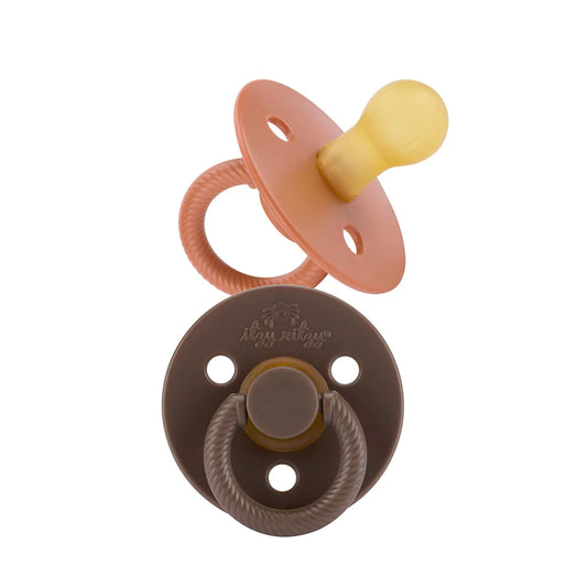 Itzy Soother™ Natural Rubber Pacifier - 0-6M: Chocolate & Caramel