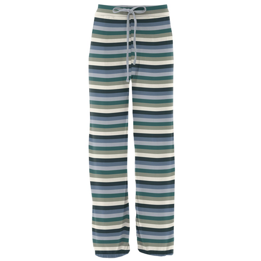 Bamboo Women's Print Lounge Pants: Snowy Stripe
