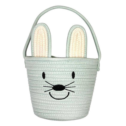 Blue Bunny Rope Easter Basket