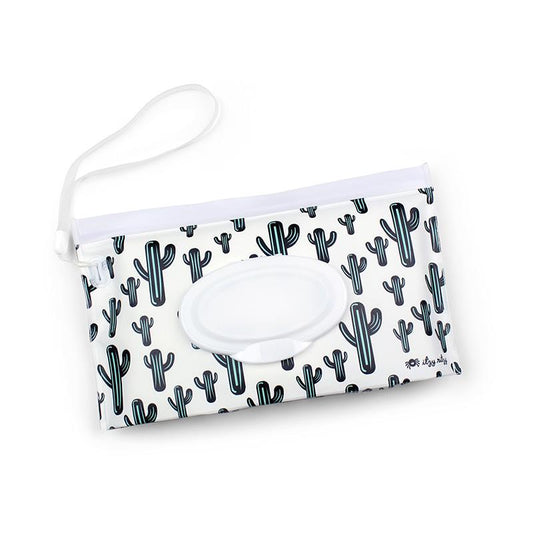 Take & Travel Pouch™ Reusable Wipes Case: Cactus