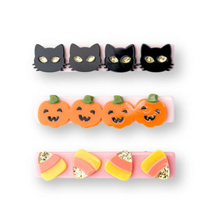 Cats, Candy Corn & Pumpkin Alligator Clips