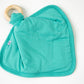Bamboo Sprig Quilted Lovey: Turquoise