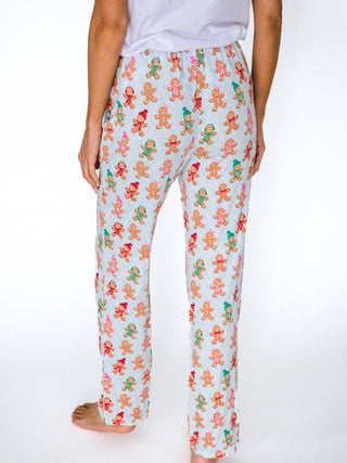 SoftSnooze™ Adult Bamboo Viscose Pink Gingerbread Buddies Pajama Pants