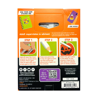 Razzle Dazzle DIY Gem Sticker Kit – Spooky Fun Halloween Craft by OOLY