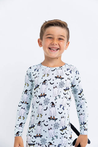 Kids Bamboo Pajamas -Ghouls Night out - Halloween - Mist