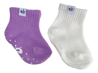 Birdie Socks Set- Orchid/White