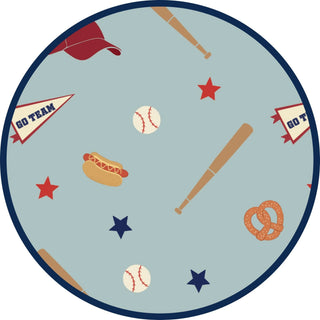 Play Ball Baseball Two-Piece Bamboo Short Sleeve Pajama Kids Pants Set