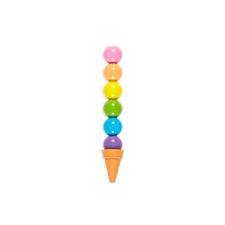 Rainbow Scoops Vanilla Scented Stacking Erasable Crayons