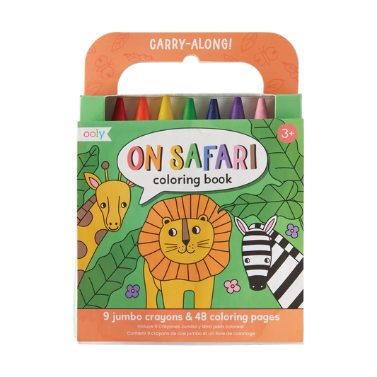 OOLY Carry Along Coloring Book Set: On Safari
