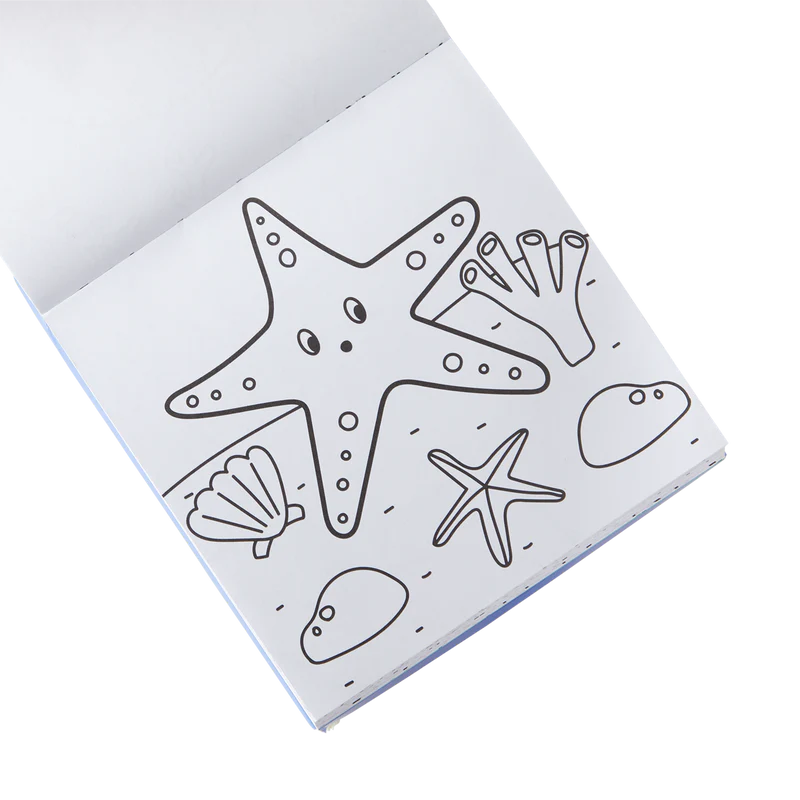 OOLY Carry Along Coloring Book Set: Sea Life