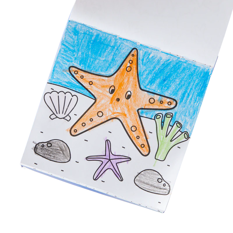 OOLY Carry Along Coloring Book Set: Sea Life
