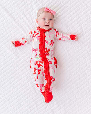 Blushing Bows Ruffle Convertible Romper