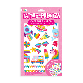 Tattoo-Palooza Temporary Tattoos - Over the Rainbow - 3 Sheets