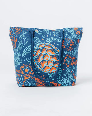 Reef Turtle Printed Beach Tote – Sand Cloud Organic Cotton Large Beach & Travel Bag