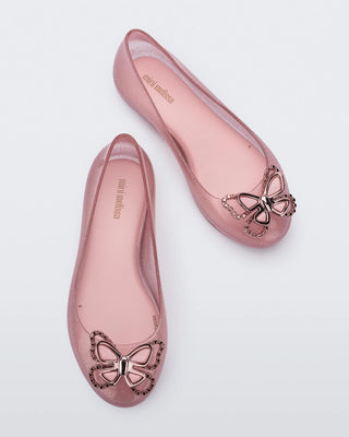 Sweet Love Butterly Flats Glitter Pink