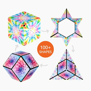 Shashibo® Tie Dye Twist Magnetic Puzzle Cube – NEW Shape-Shifting STEM & STEAM Sensory Fidget Toy
