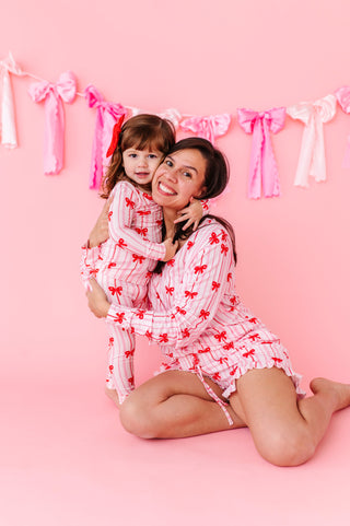 Women's 2-Piece Lounge Set in Ruby Ribbons