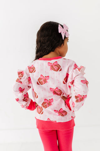 Blitz & Bows Ruffle Crewneck Sweatshirt