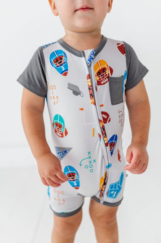 Gridiron Greats Bamboo Zip Shortie Romper