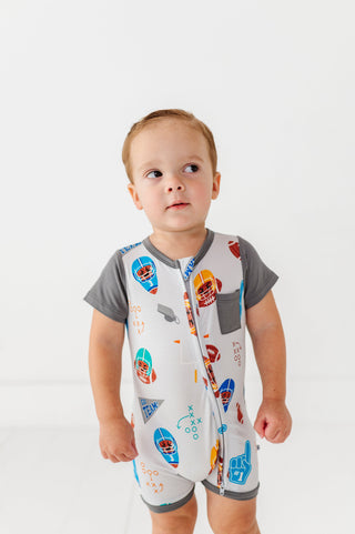 Gridiron Greats Bamboo Zip Shortie Romper