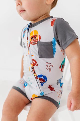 Gridiron Greats Bamboo Zip Shortie Romper