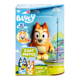 Bluey Chat Mates Talking Figures – Interactive Bluey & Bingo Toys with Sound | Articulated Preschool Toy for Imaginative Play & Storytelling