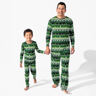 Minecraft Creeper Holiday Bamboo Men's Pajama Set