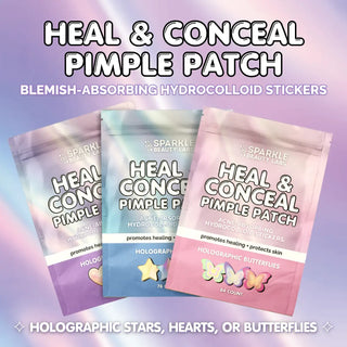 Holographic Star Hydrocolloid Pimple Patches (78 Count) – Cute Acne Spot Stickers for Blemish Cover, Healing & Skin Protection