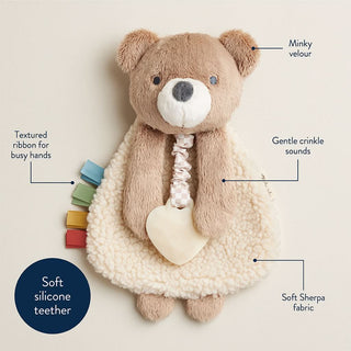 Itzy Lovey™ Plush and Teether Toy | Teddy the Bear