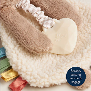 Itzy Lovey™ Plush and Teether Toy | Teddy the Bear