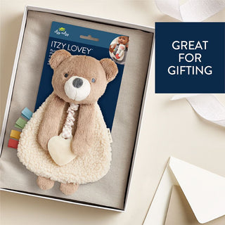 Itzy Lovey™ Plush and Teether Toy | Teddy the Bear