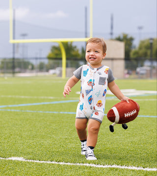 Gridiron Greats Bamboo Zip Shortie Romper