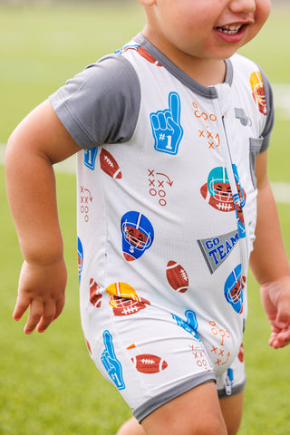 Gridiron Greats Bamboo Zip Shortie Romper