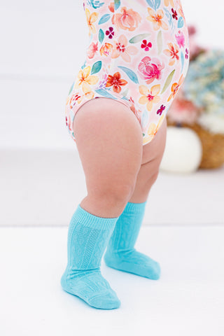 Knee-High Socks Set- MOSS AND LATTE