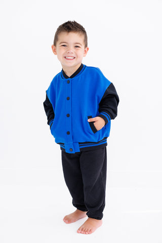 Blue & Black Varsity Jacket