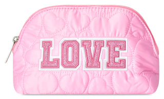 Love Heart Puffy Oval Cosmetic Travel Bag