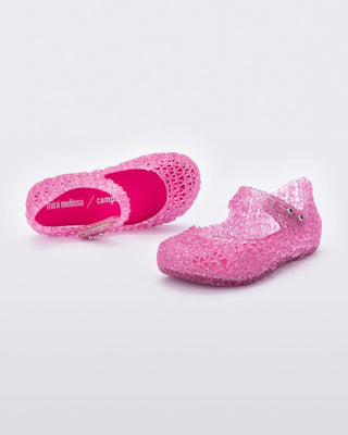 Campana Papel Pink Glitter