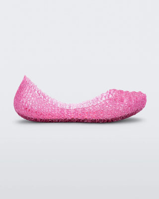 Campana Papel Flat Pink Glitter