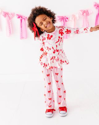 Bamboo/Cotton Pants in Ruby Ribbons