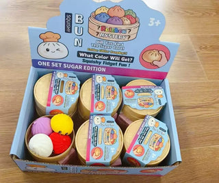Steamed Dumpling Squishy Set – Mini Flour-Filled Sensory Fidget Toys for Stress Relief, Anxiety & Focus | Cute Kawaii Dumpling Squeeze Toys