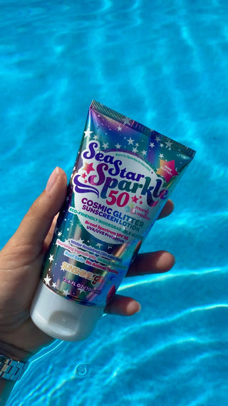 Sea Star Sparkle - Cosmic Glitter - SPF 50 - Biodegradable Glitter Sunscreen