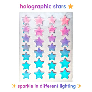 Holographic Star Hydrocolloid Pimple Patches (26 Count) – Cute Acne Spot Stickers for Blemish Care, Oil Absorption & Skin Protection