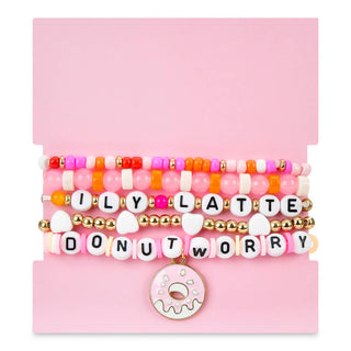 Donut Bracelet Set – 5-Piece Beaded Bracelet Stack by Iscream