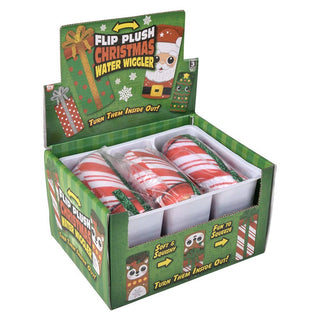 Holiday Flip Plush Water Wiggler – 5.5" Holiday Sensory Fidget Toy