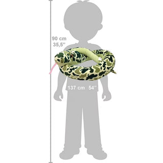 Wild Republic 54-Inch Camo Green Plush Snake – Giant Stuffed Snake Toy for Kids, Wildlife Lovers & Imaginative Play