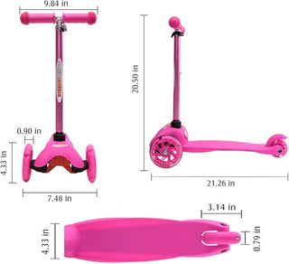 Mega Glidekick Scooter with LED Lights: Pink