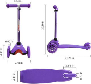 Mega Glidekick Scooter with LED Lights: Purple