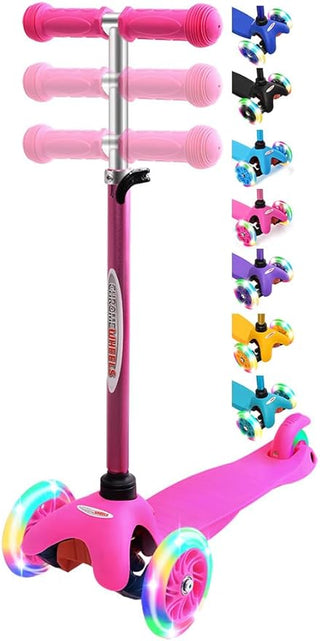 Mega Glidekick Scooter with LED Lights: Pink